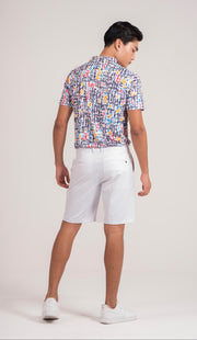 EGL Men's Golf Polo T-Shirt - Graffiti Style - Short Sleeve - Athletic Fit