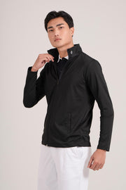 EGL Unisex Full Zip Golf Jacket - Black - Full Sleeves Athletic Performance Fit