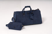EGL Stylish Vegan Suede Leather Duffle Bag - Midnight Blue | Golf Durable Travel Bag