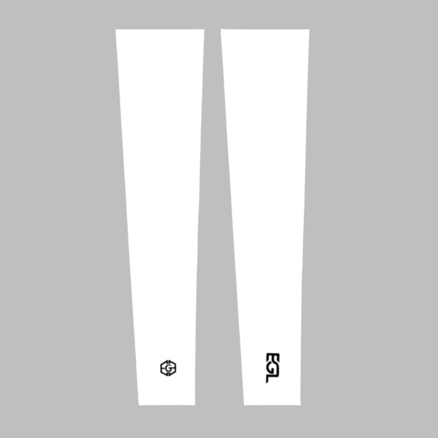 EGL UV Protection Cooling Golf Arm Sleeves - White