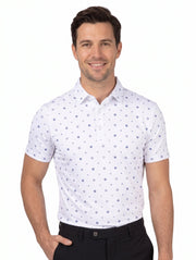 EGL Men's Minimalist "Clubhouse" Golf Polo T-Shirt - White
